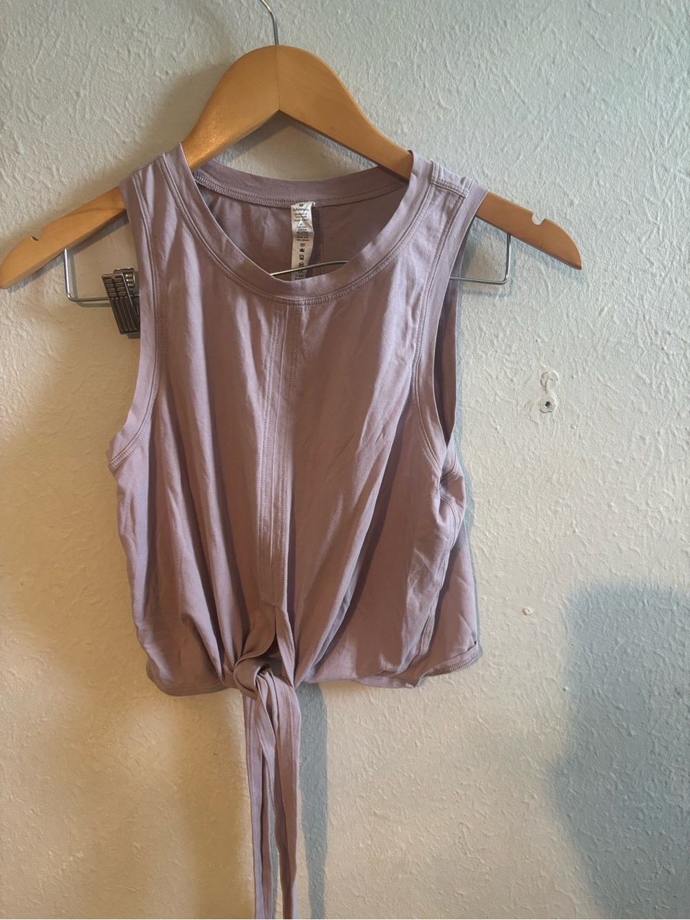 lululemon athletica Lavender Tie-Front‎ Muscle Tank